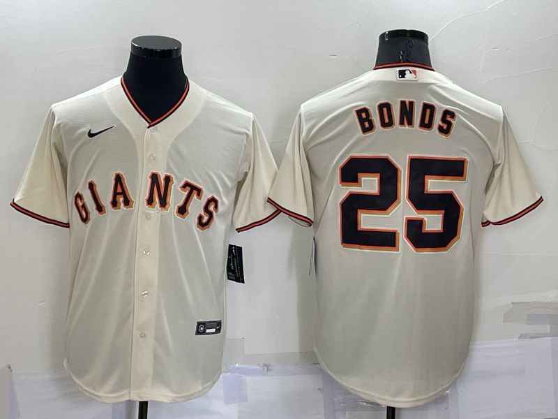 Men San Francisco Giants #25 Bonds Cream Game Nike 2022 MLB Jersey